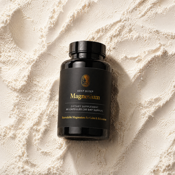 black jar on white powder